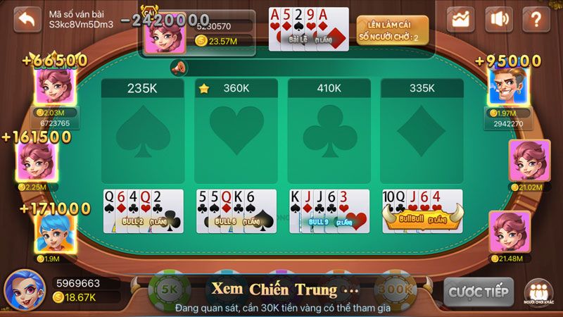 Bull Bull - Hướng dẫn chi tiết cách chinh phục mọi ván bài