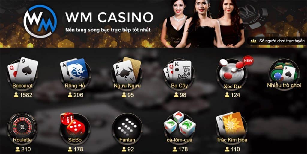 Sảnh WM Casino live đỉnh cao với hơn 500 bàn cược mỗi ngày
